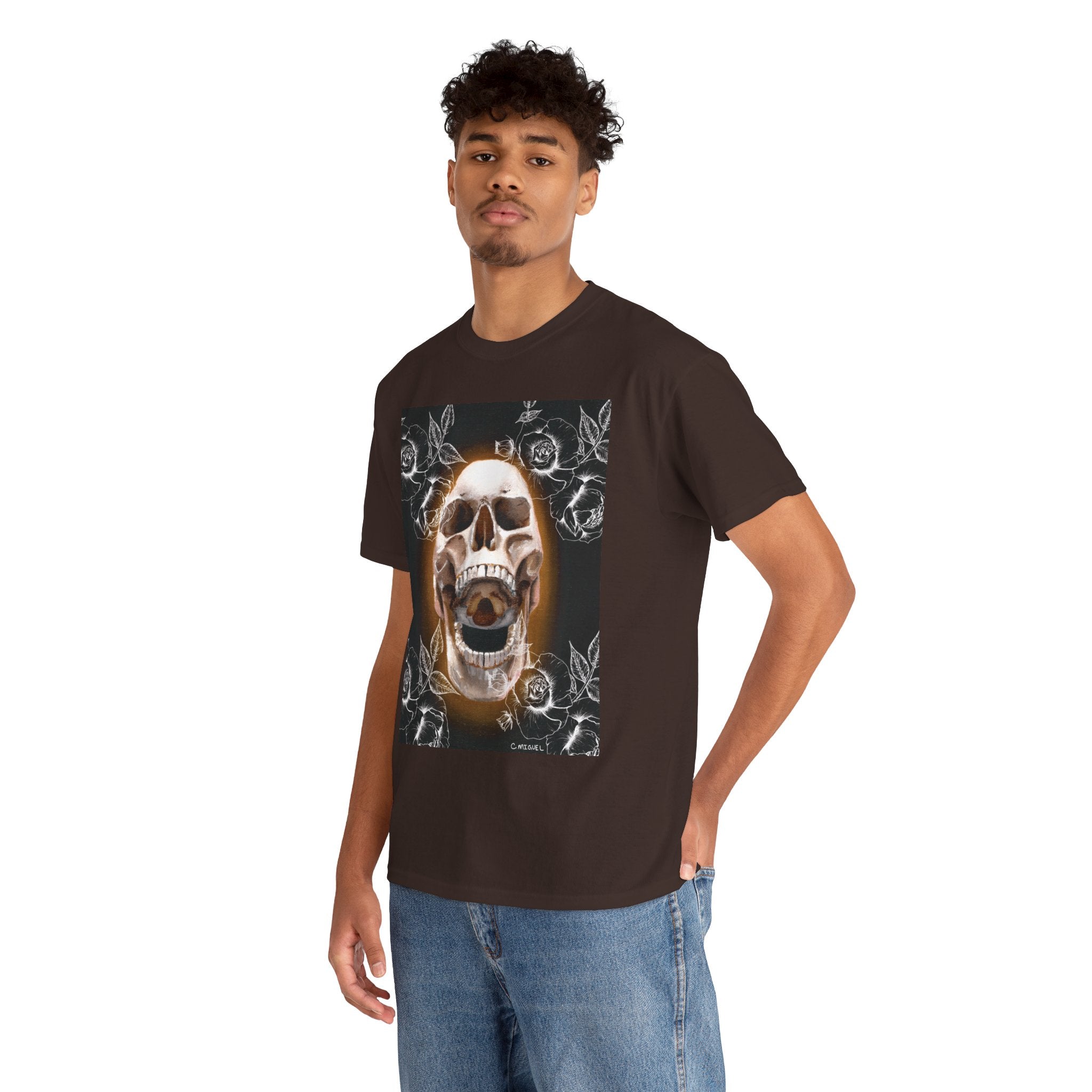 Skull Glow T‑Shirt — Vintage Neon Skull Art Tee