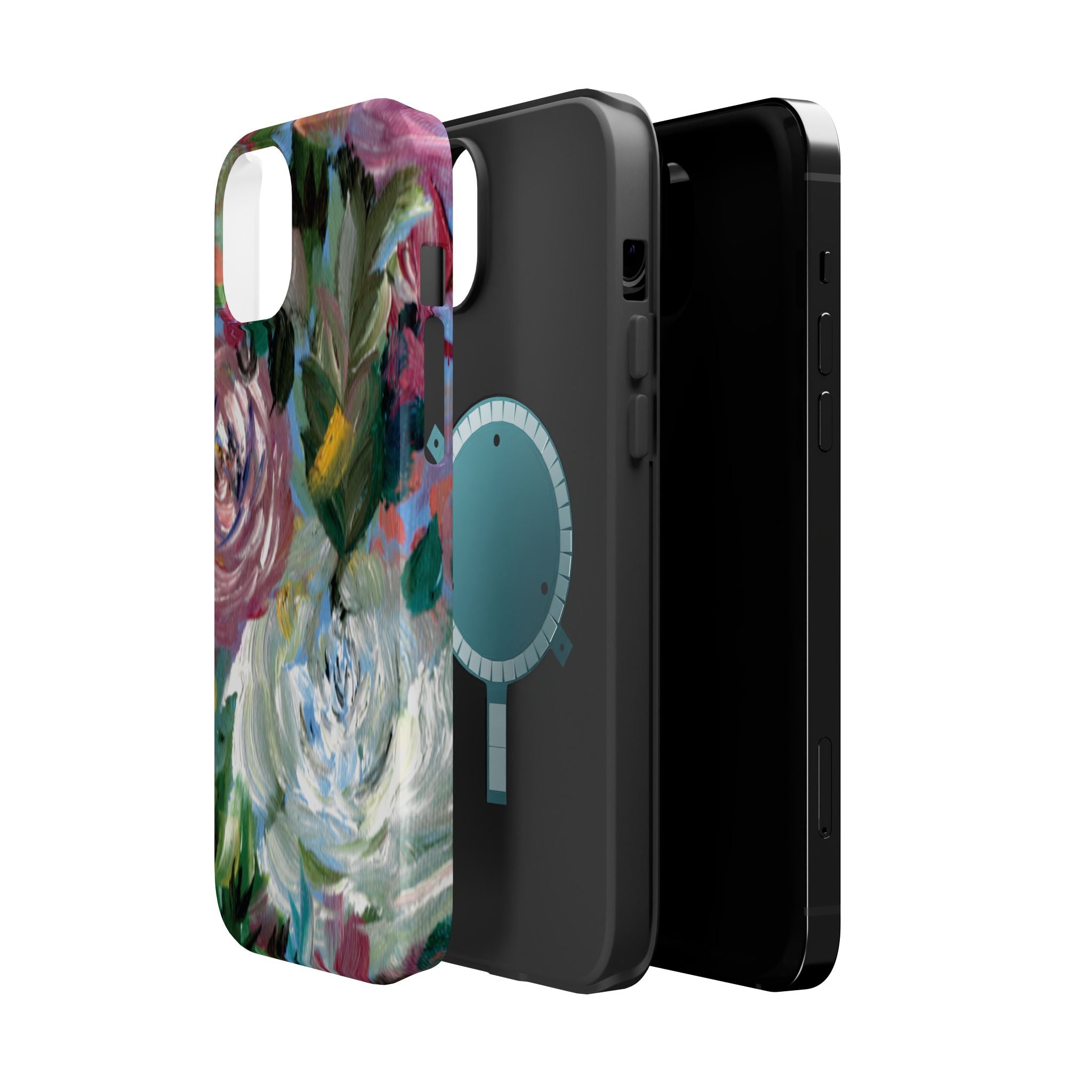Floral Brushstroke Magnetic Impact-Resistant Phone Case