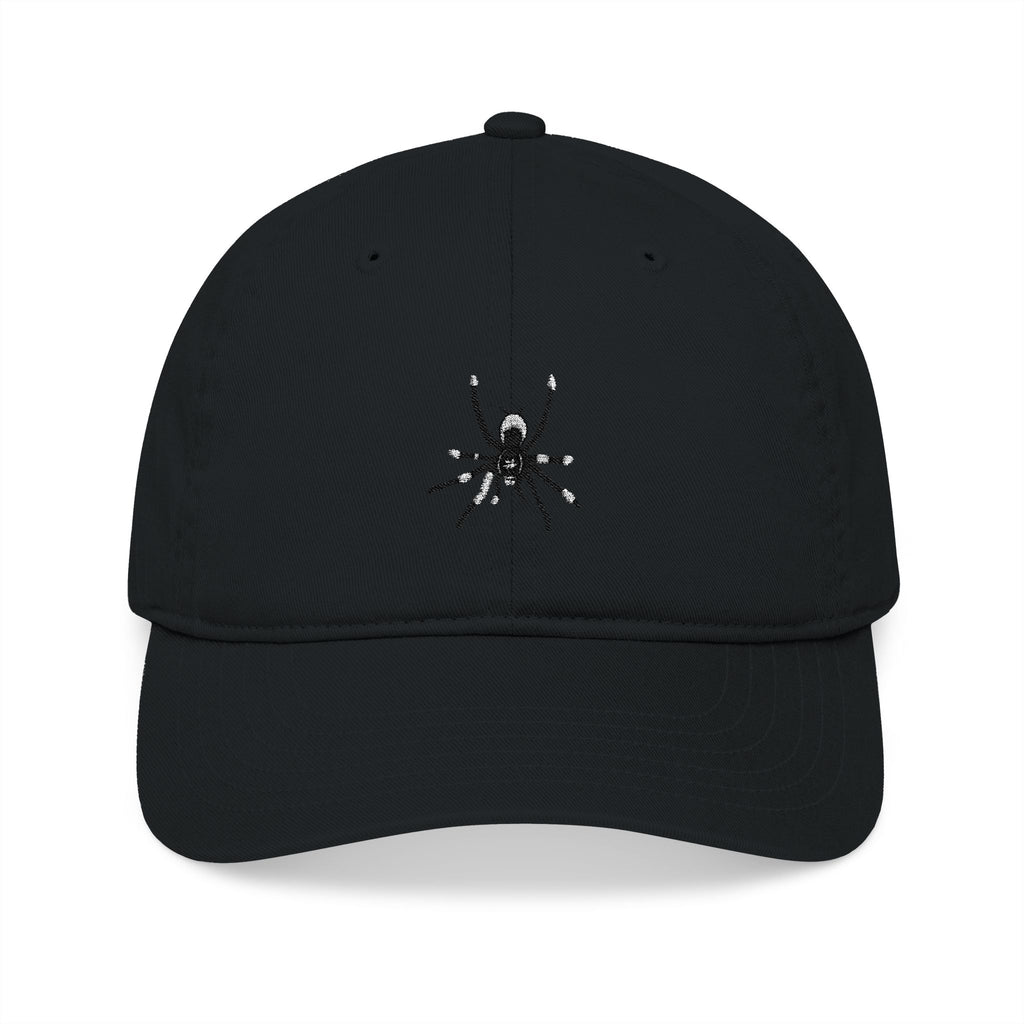 Embroidered Spider Organic Baseball Cap – Minimal Gothic Dad Hat