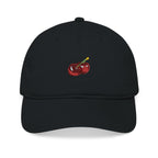 Embroidered Cherry Baseball Cap — Organic Cotton Dad Hat