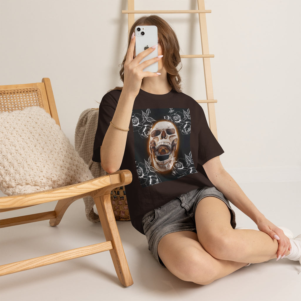 Skull Glow T‑Shirt — Vintage Neon Skull Art Tee