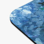 Blue Hydrangea Mouse Pad — Floral Desk Mousepad for Home Office