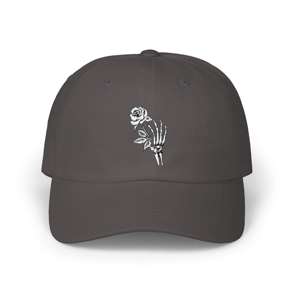 Embroidered Single Rose Dad Cap – Minimal Floral Baseball Hat
