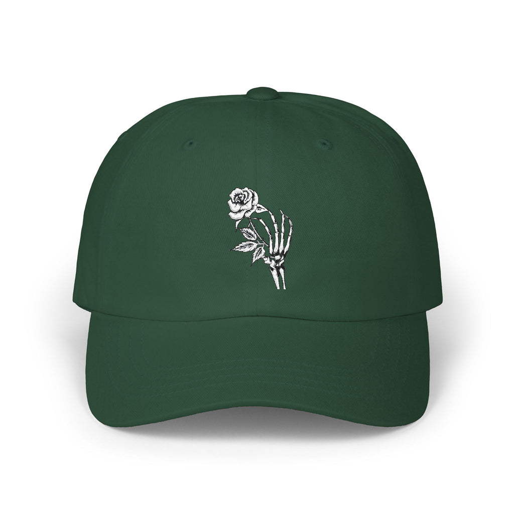 Embroidered Single Rose Dad Cap – Minimal Floral Baseball Hat
