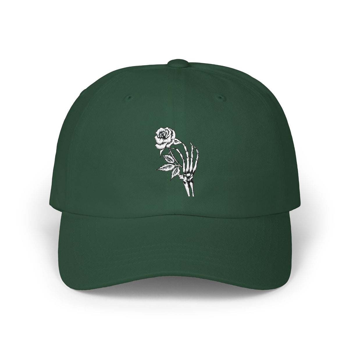 Embroidered Single Rose Dad Cap – Minimal Floral Baseball Hat