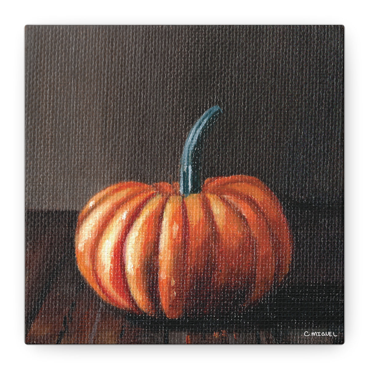 Pumpkin Still Life Matte Canvas Wall Art — Autumn Decor