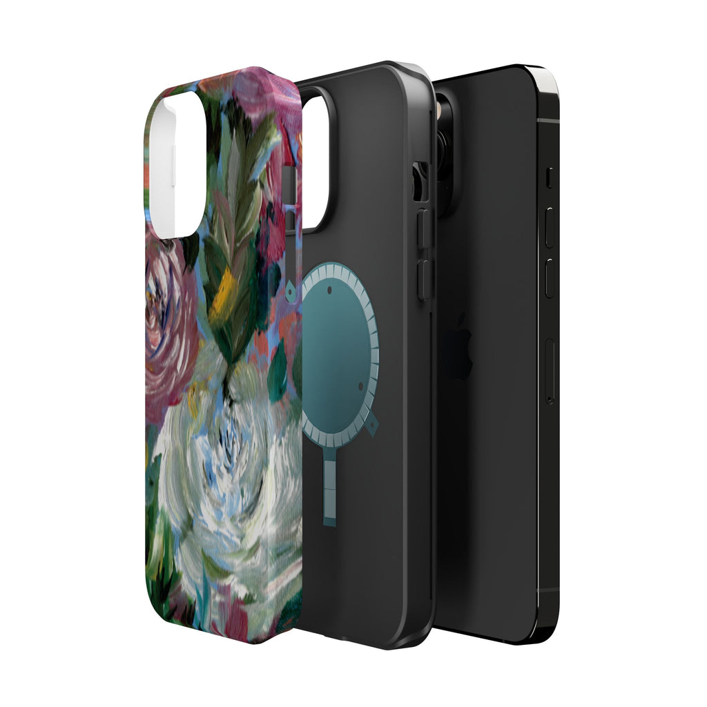 Floral Brushstroke Magnetic Impact-Resistant Phone Case
