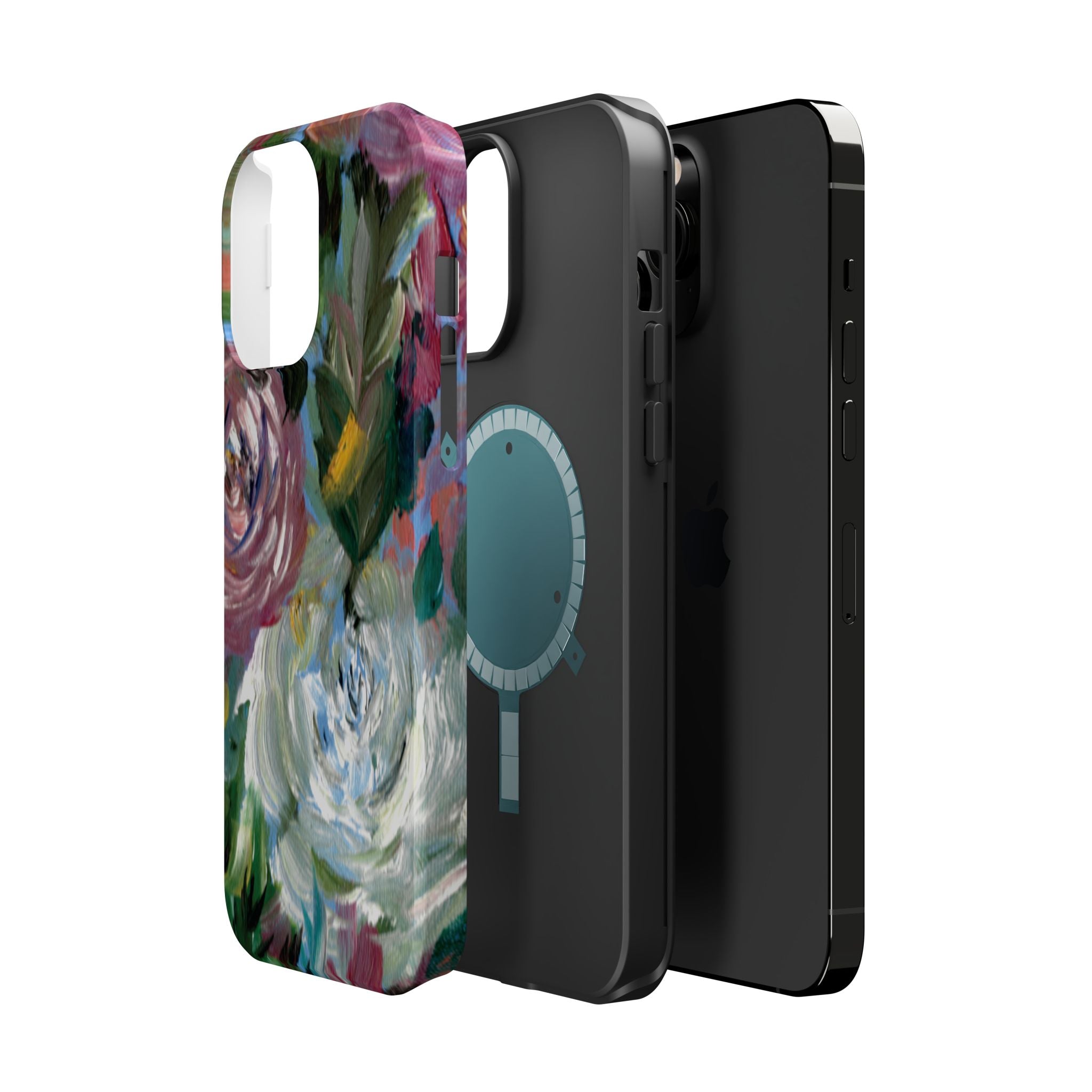Floral Brushstroke Magnetic Impact-Resistant Phone Case