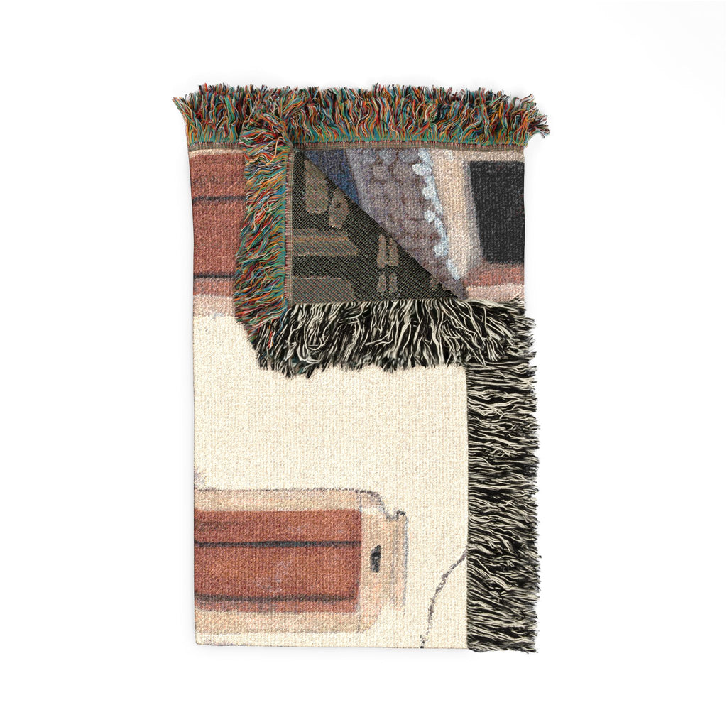 Portuguese Burro Woven Blanket - Rustic Mediterranean Village Throw