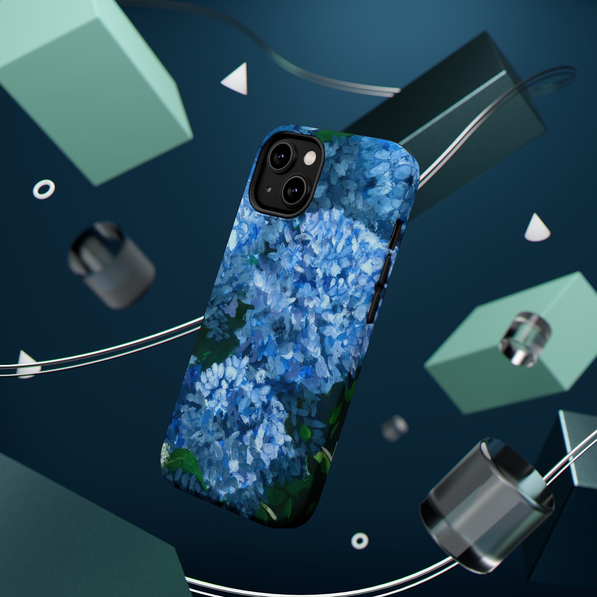 Blue Hydrangea Magnetic Impact-Resistant Phone Case