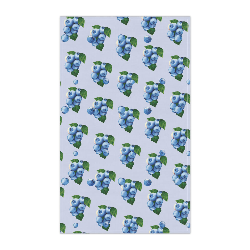 Cotton Twill Blueberry Pattern Tea Towel — Decorative Cotton Kitchen Towel