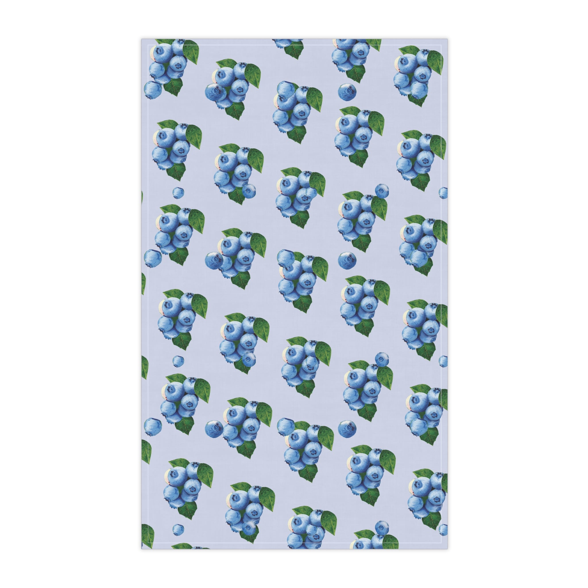 Cotton Twill Blueberry Pattern Tea Towel — Decorative Cotton Kitchen Towel