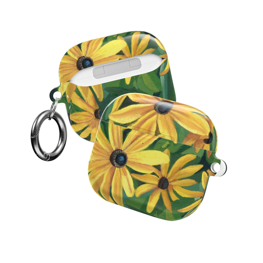 Yellow Black-Eyed Susan AirPod Case — Floral Protective Cover