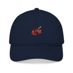 Embroidered Cherry Baseball Cap — Organic Cotton Dad Hat