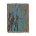 Sunset Seascape Woven Blanket — Coastal Throw with Beach Horizon Design