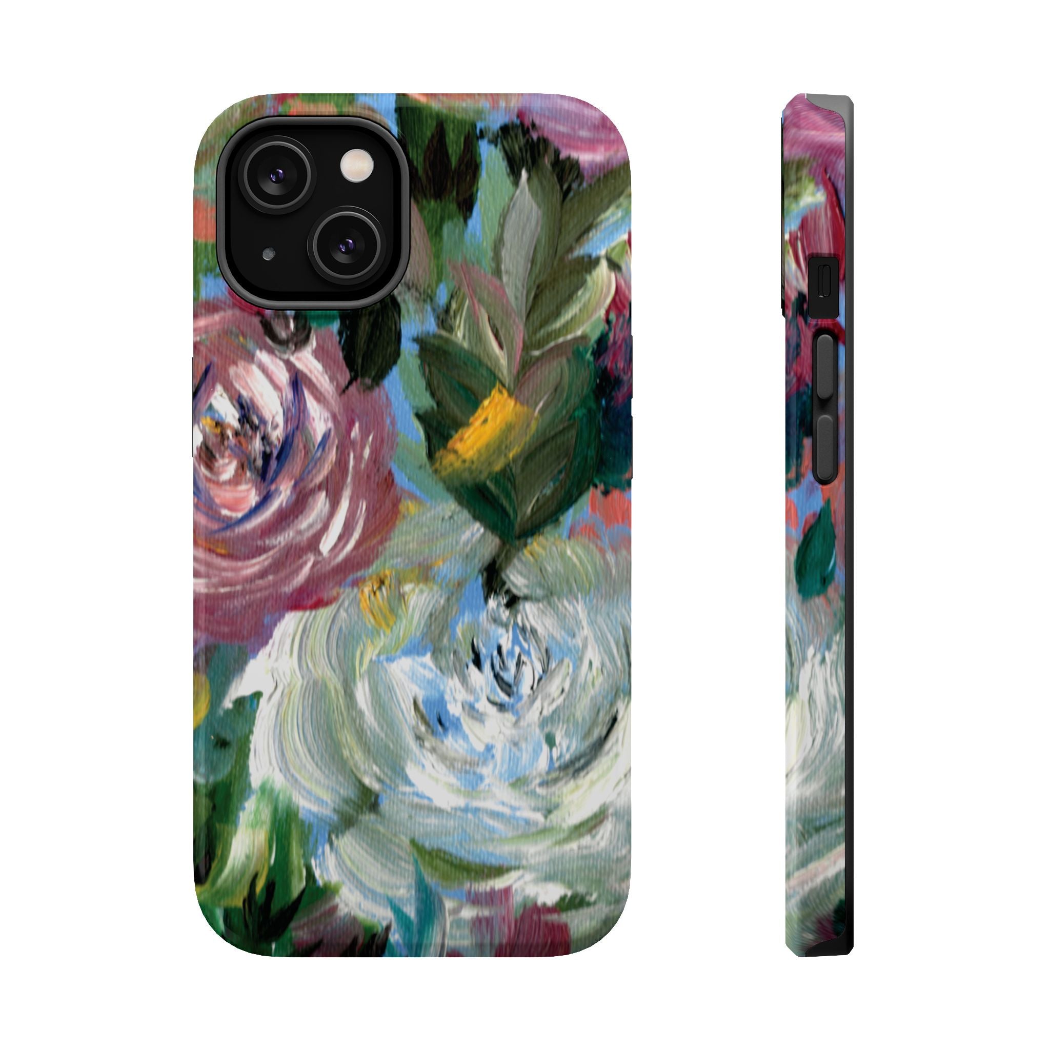 Floral Brushstroke Magnetic Impact-Resistant Phone Case