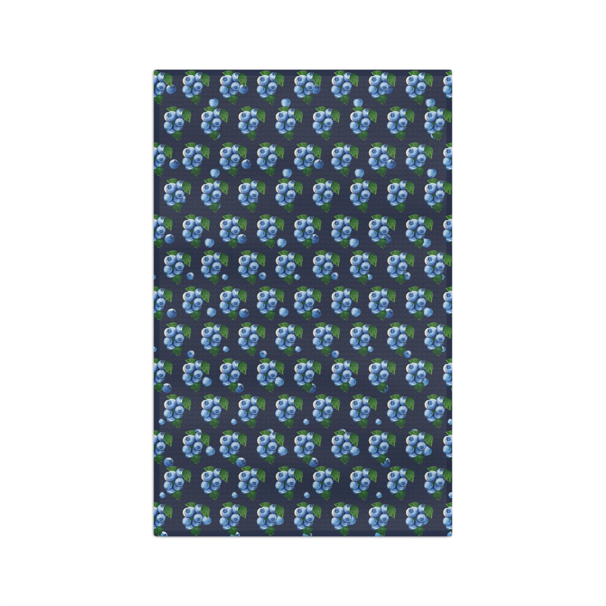 Blueberry Pattern Microfiber Tea Towel — Watercolor Fruit Kitchen Linen