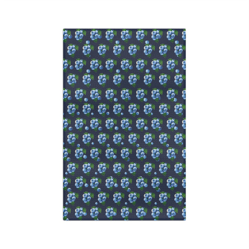 Absorbent Blueberry Pattern Microfiber Tea Towel — Watercolor Fruit Kitchen Linen