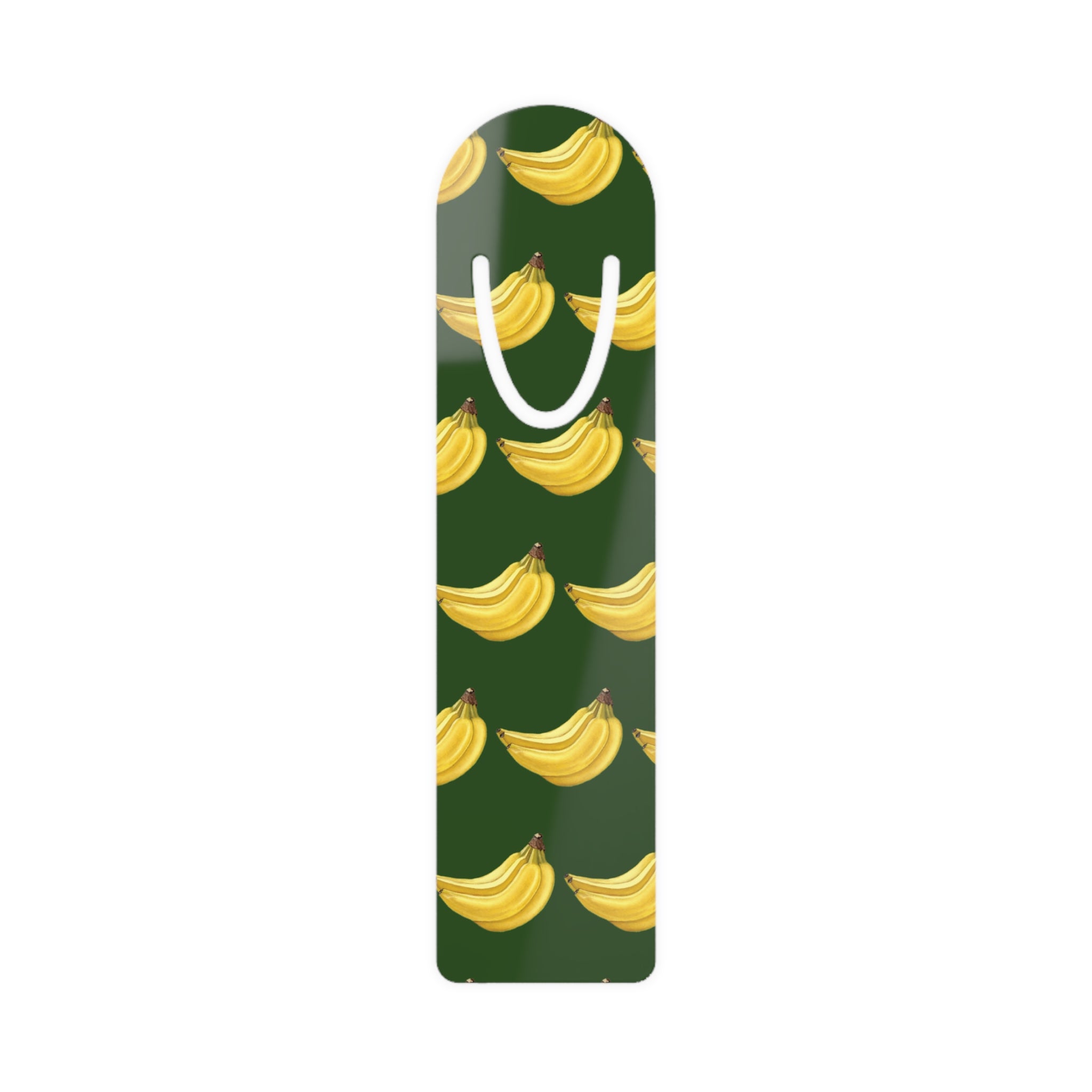 Banana Pattern Metal Bookmark — Fun Tropical Bookmarker for Readers
