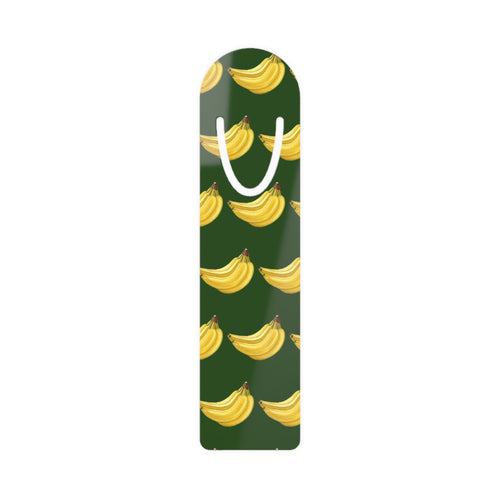 Banana Pattern Metal Bookmark — Fun Tropical Bookmarker for Readers