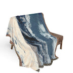 Scenic Mountain Snow Woven Blanket — Cozy Cabin Throw