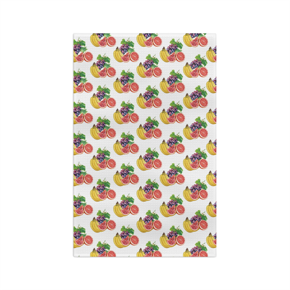 Absorbent Fruit Pattern Microfiber Tea Towel — Grapefruit, Banana & Grape Kitchen Towel