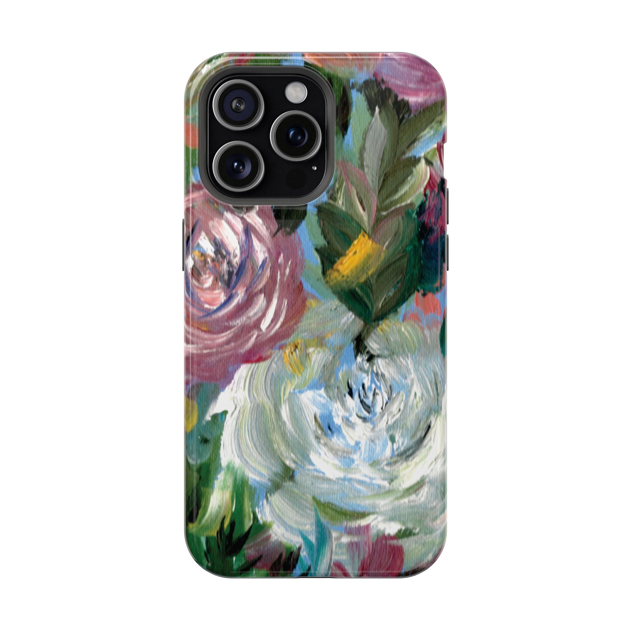 Floral Brushstroke Magnetic Impact-Resistant Phone Case