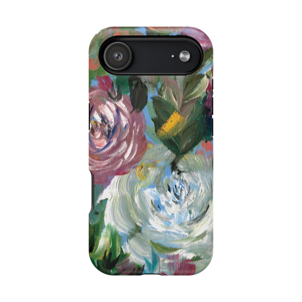 Floral Brushstroke Magnetic Impact-Resistant Phone Case