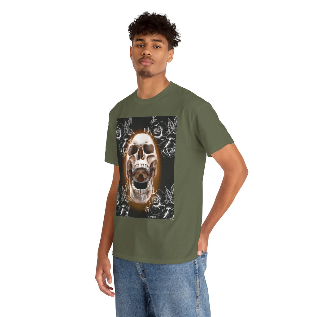 Skull Glow T‑Shirt — Vintage Neon Skull Art Tee