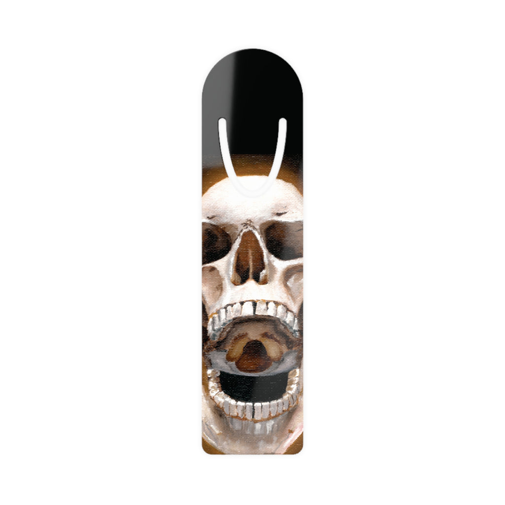 Skull Metal Bookmark — Gothic Reading Accessory