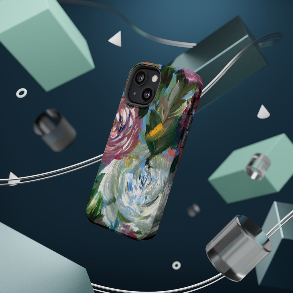 Floral Brushstroke Magnetic Impact-Resistant Phone Case