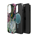Floral Brushstroke Magnetic Impact-Resistant Phone Case