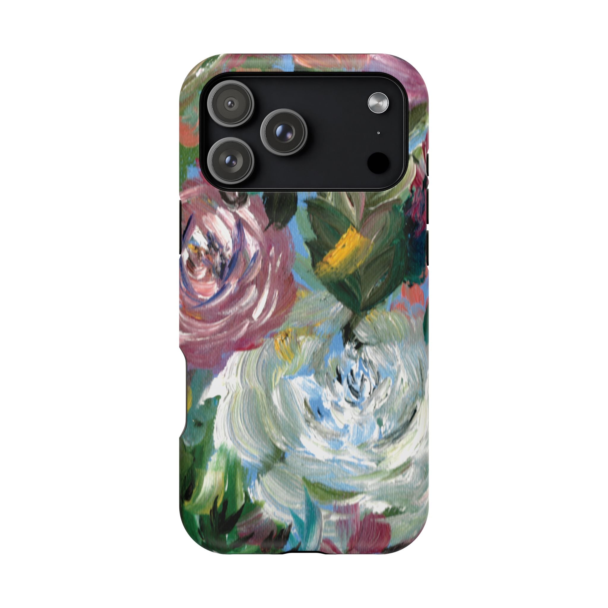 Floral Brushstroke Magnetic Impact-Resistant Phone Case