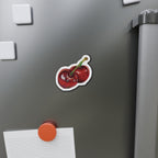 Cherry Die-Cut Magnet — Retro Fruit Kitchen Decor