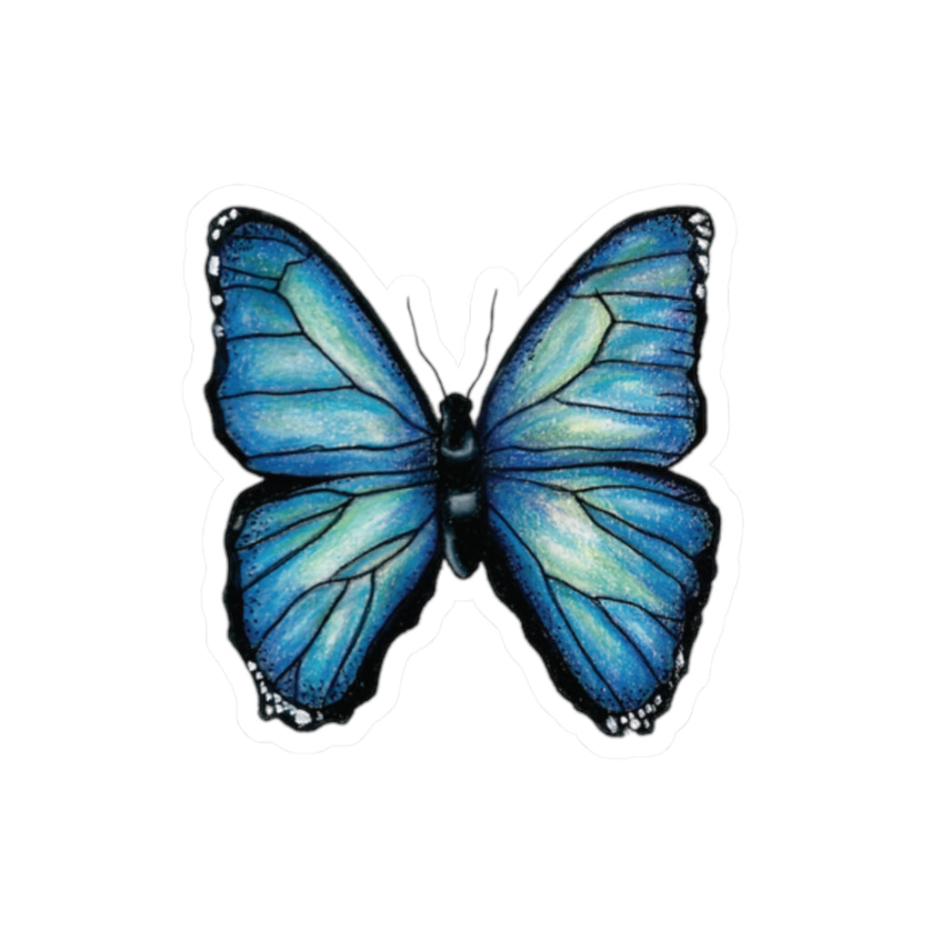Blue Butterfly Sticker