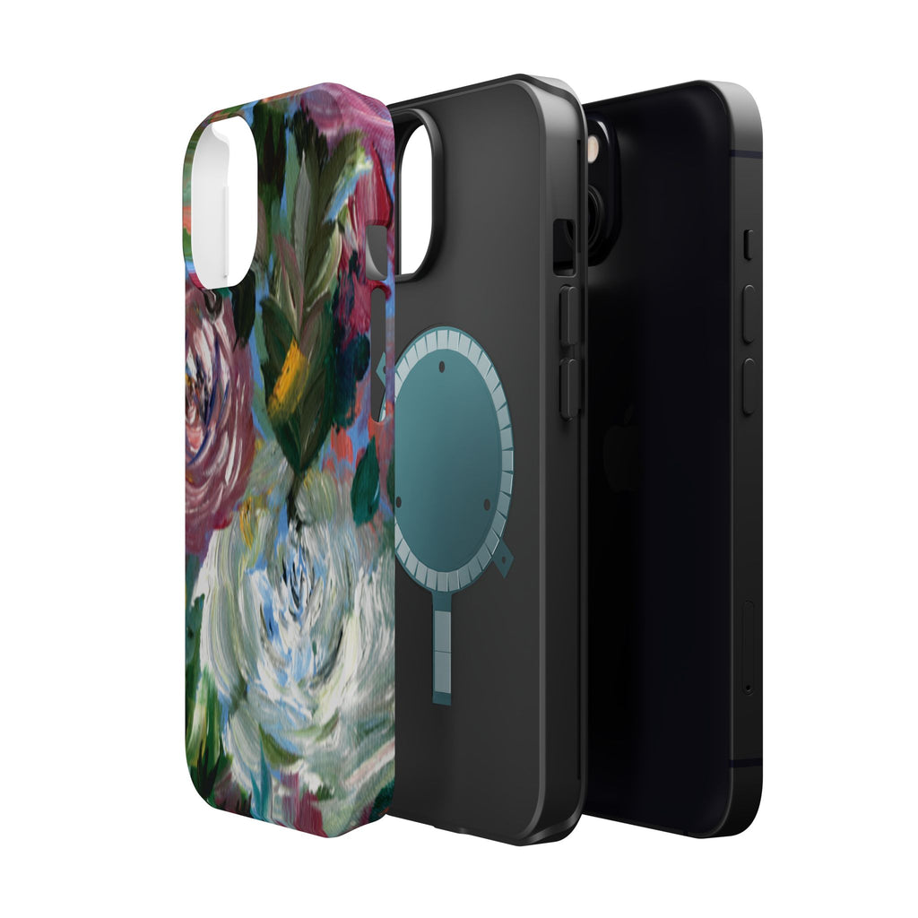 Floral Brushstroke Magnetic Impact-Resistant Phone Case