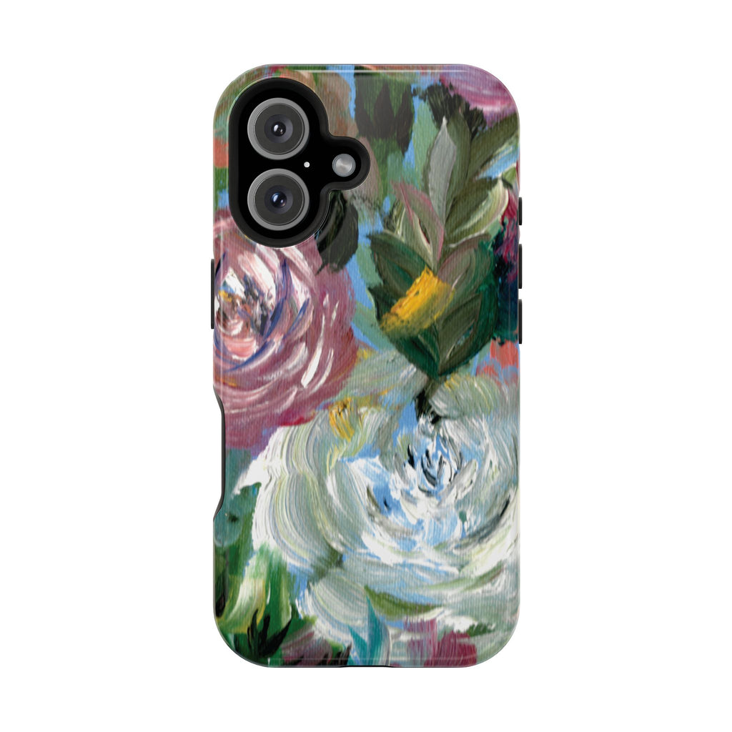 Floral Brushstroke Magnetic Impact-Resistant Phone Case
