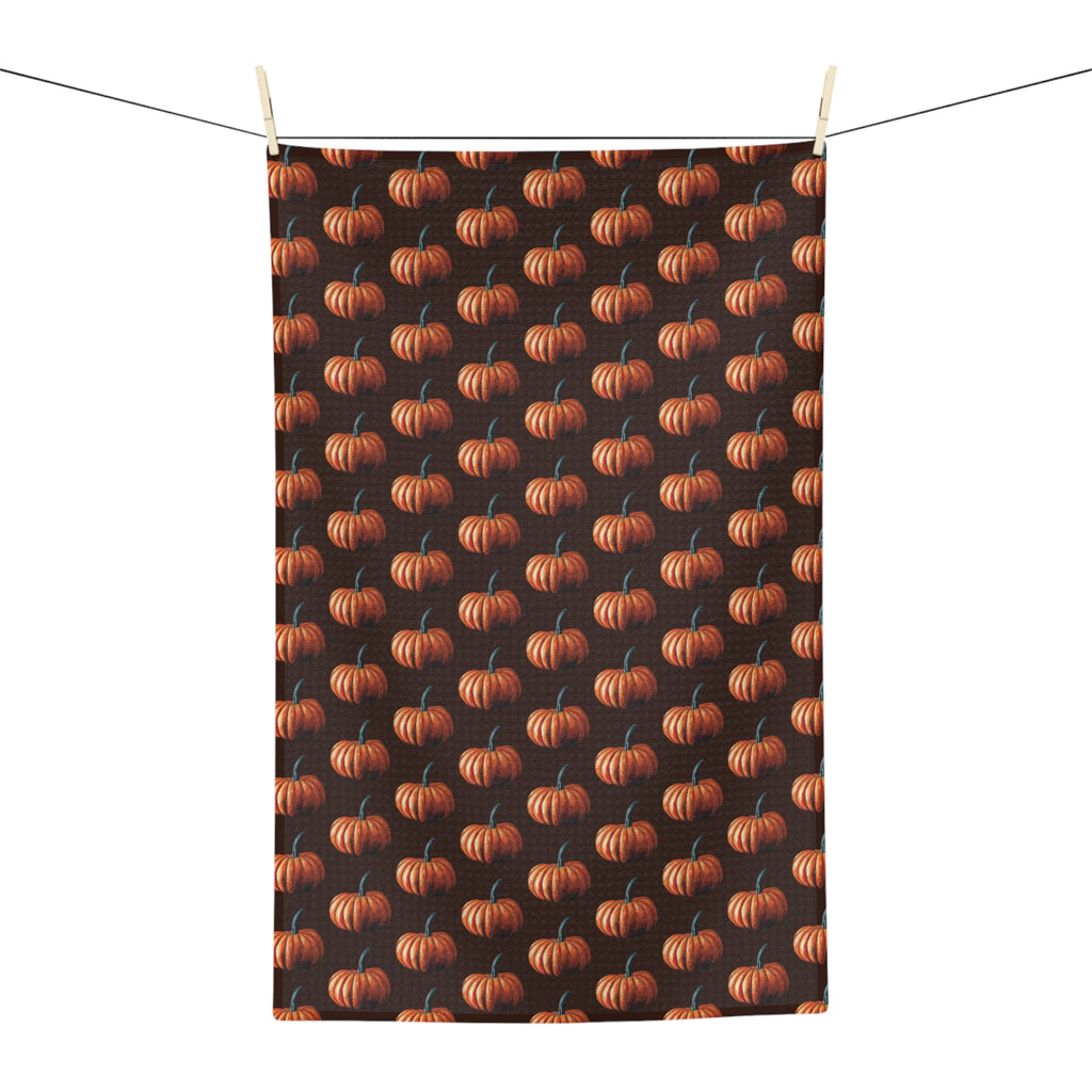 Absorbent Autumn Pumpkin Pattern Microfiber Tea Towel