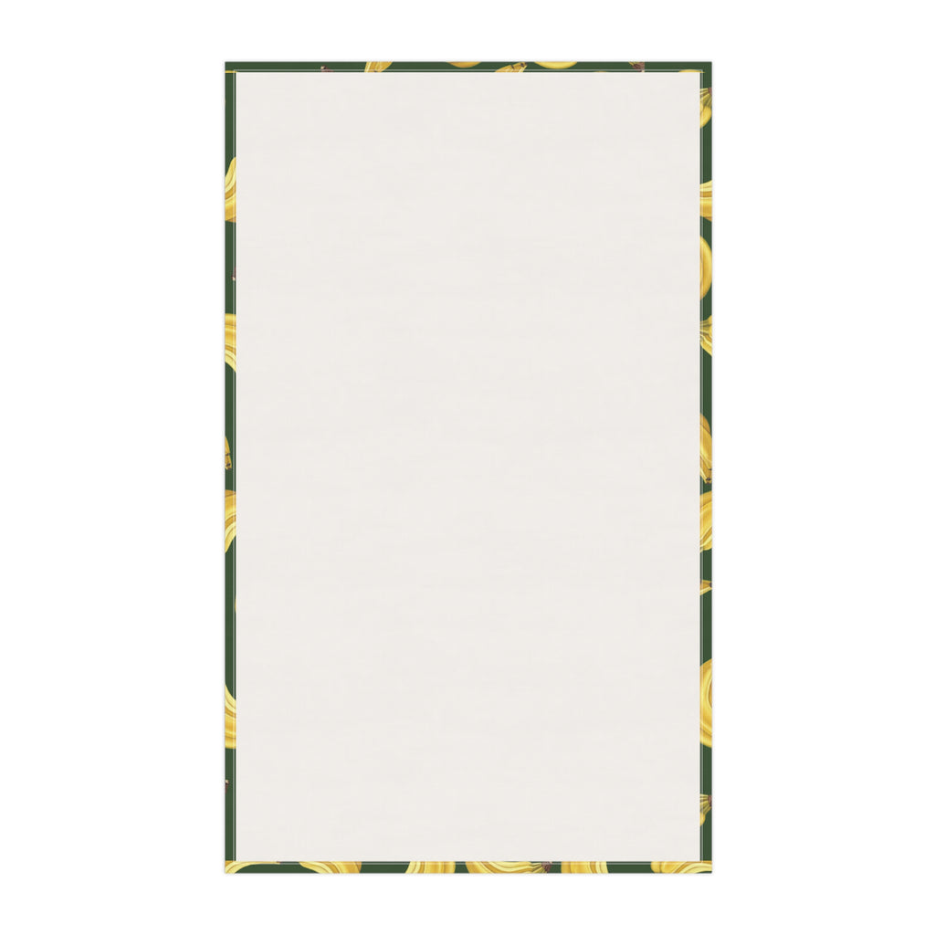 Cotton Twill Tropical Banana Print Tea Towel — Green Kitchen Cotton Dish Towel