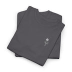 Skeleton Rose Pocket Tee — Cotton T‑Shirt