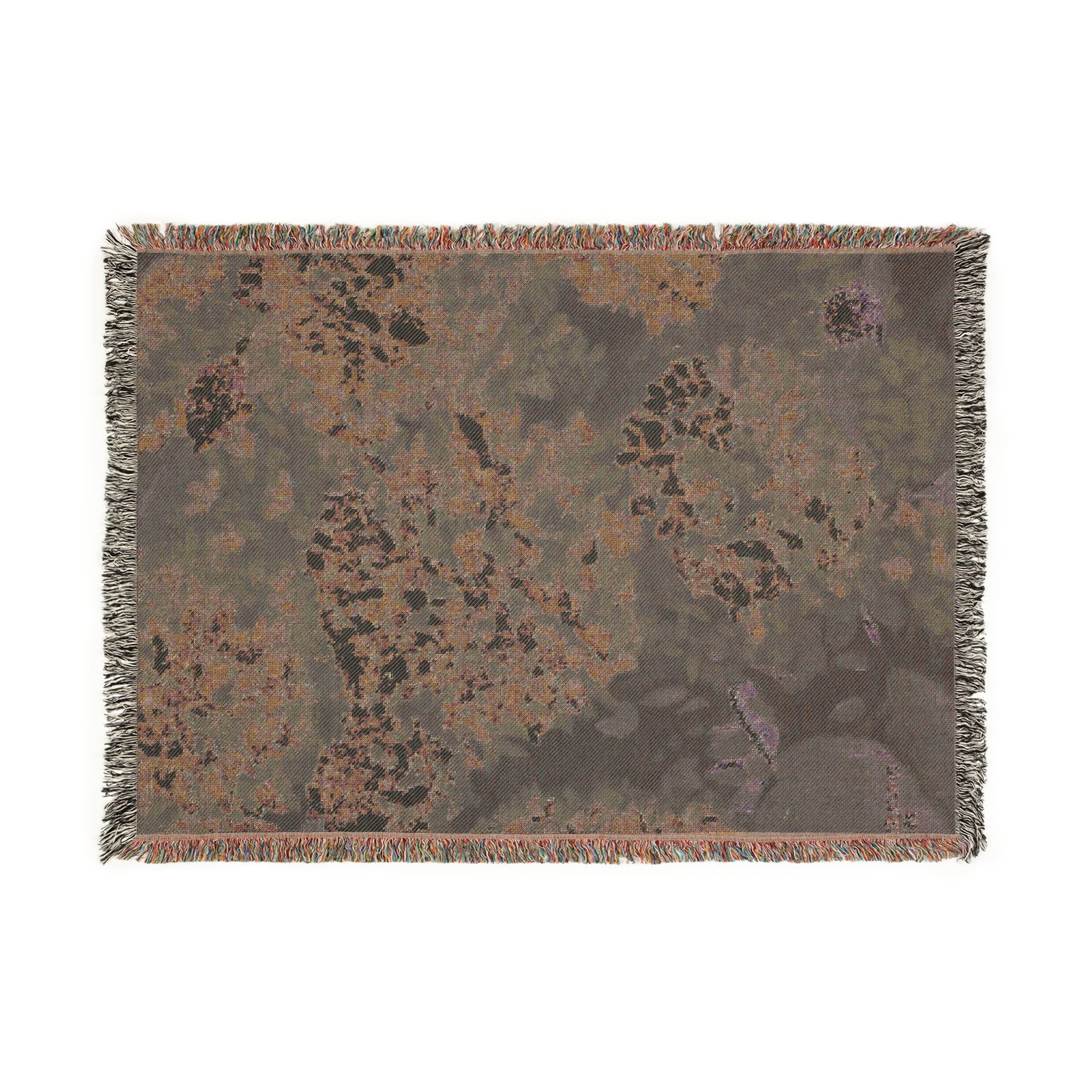 Copy of Portuguese Burro Woven Blanket - Rustic Mediterranean Village Throw