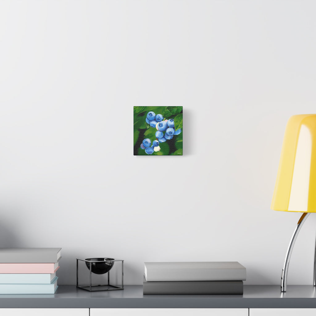 Blueberry Branch Canvas | Matte Stretched Wall Art 1.25"