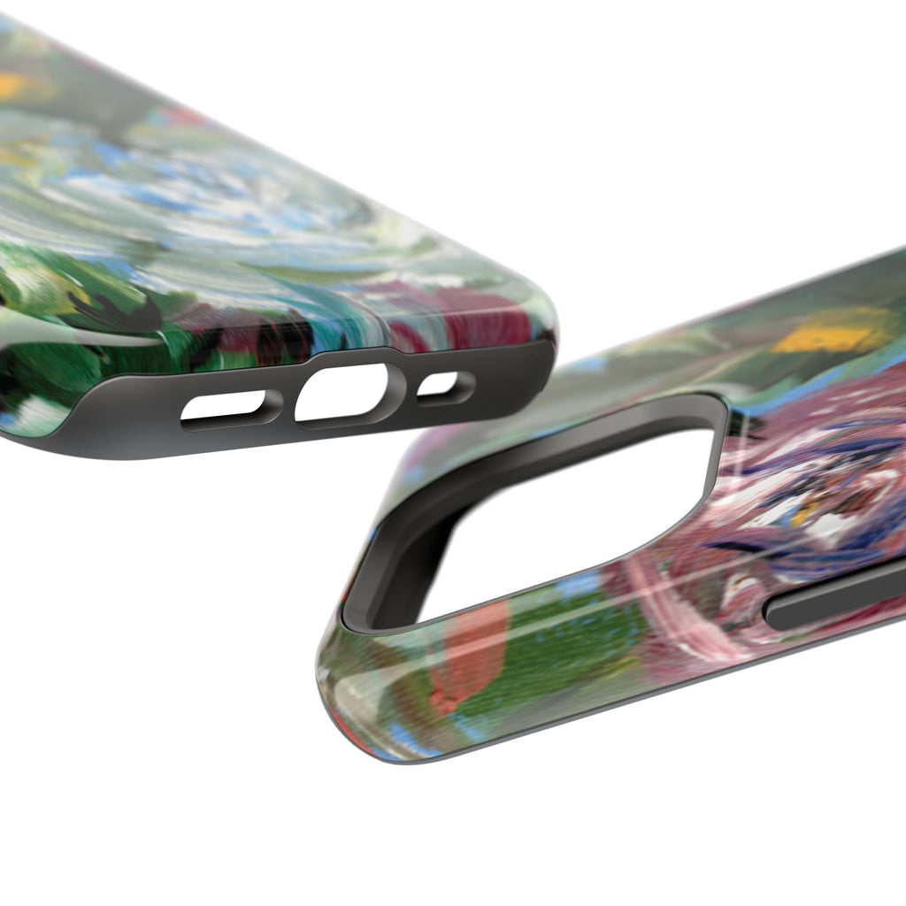 Floral Brushstroke Magnetic Impact-Resistant Phone Case
