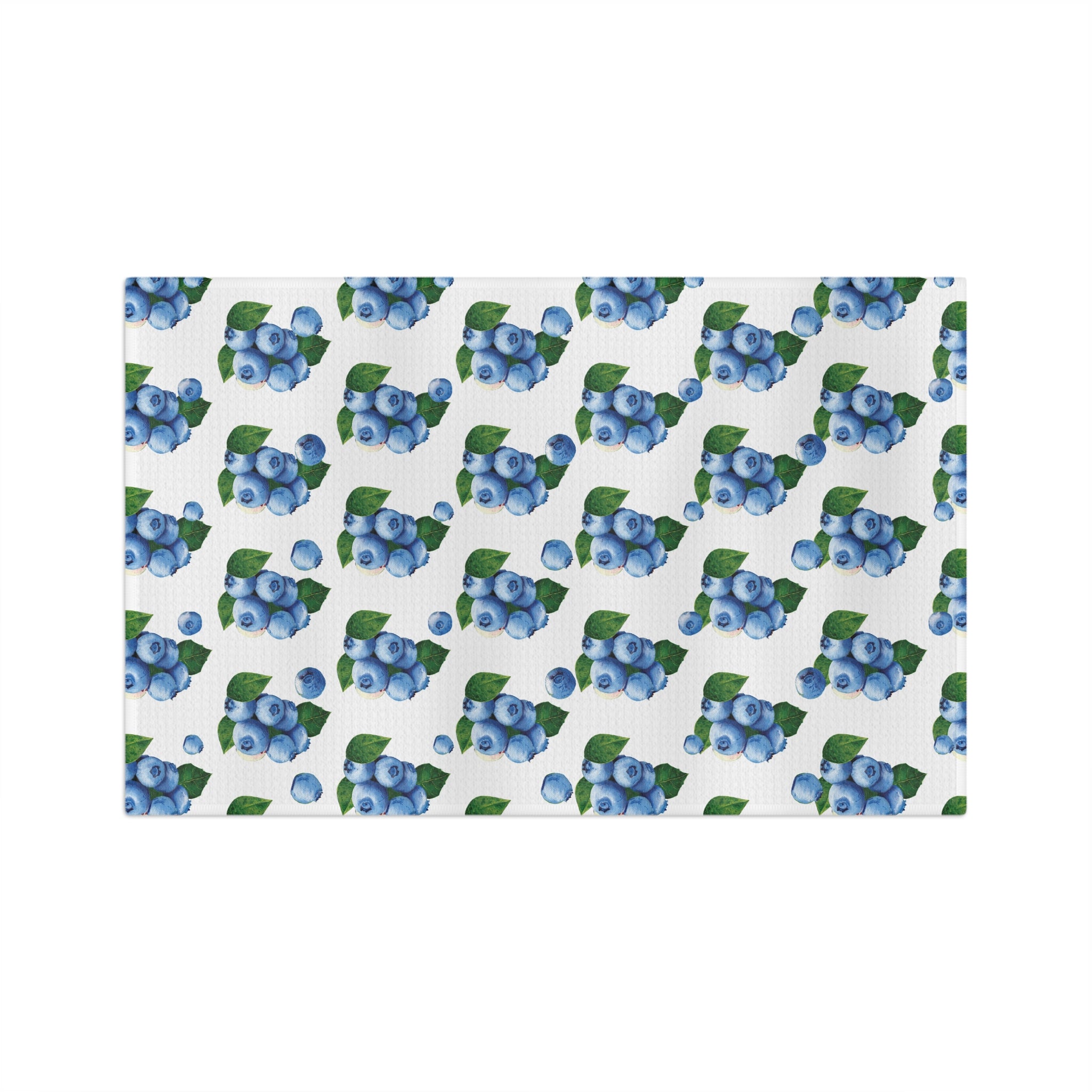 Blueberry Pattern Microfiber Tea Towel — Watercolor Fruit Kitchen Linen