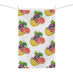 Fruit Pattern Microfiber Tea Towel — Grapefruit, Banana & Grape Kitchen Towel
