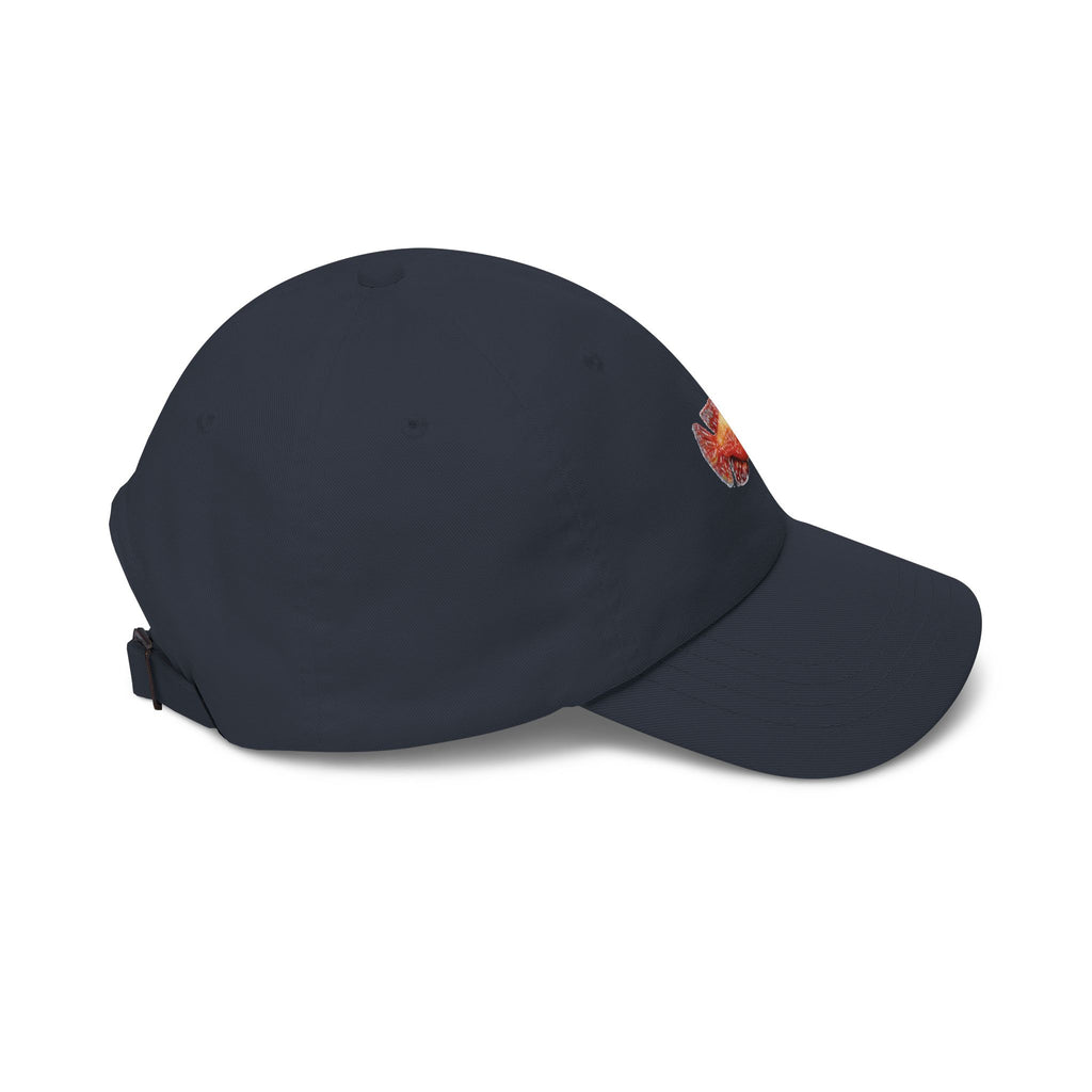 Fish Dad Cap — Red Tropical Fishing Hat