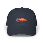 Fish Dad Cap — Red Tropical Fishing Hat