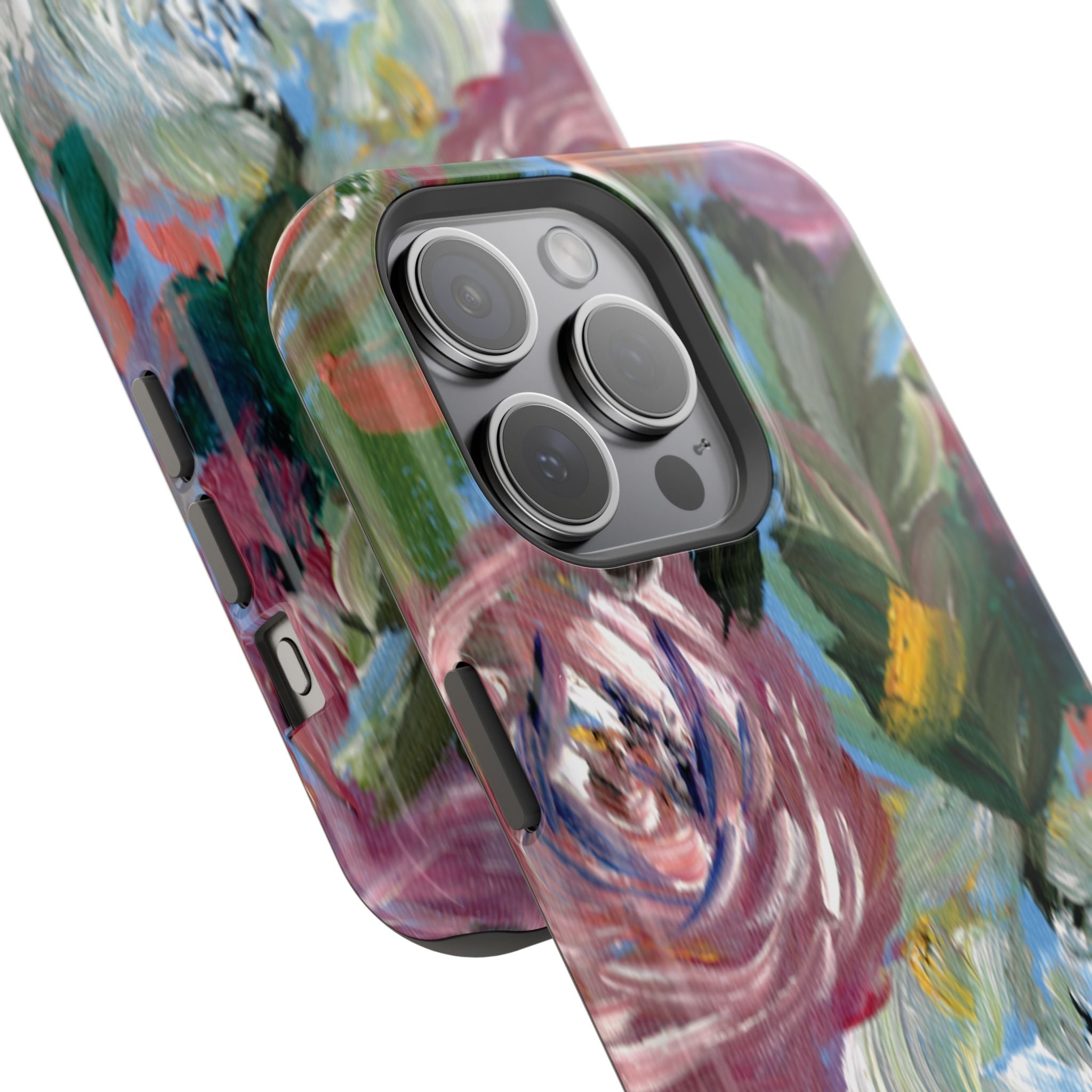 Floral Brushstroke Magnetic Impact-Resistant Phone Case