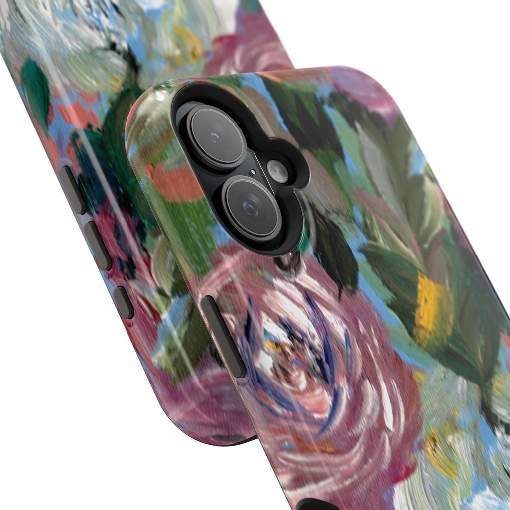 Floral Brushstroke Magnetic Impact-Resistant Phone Case