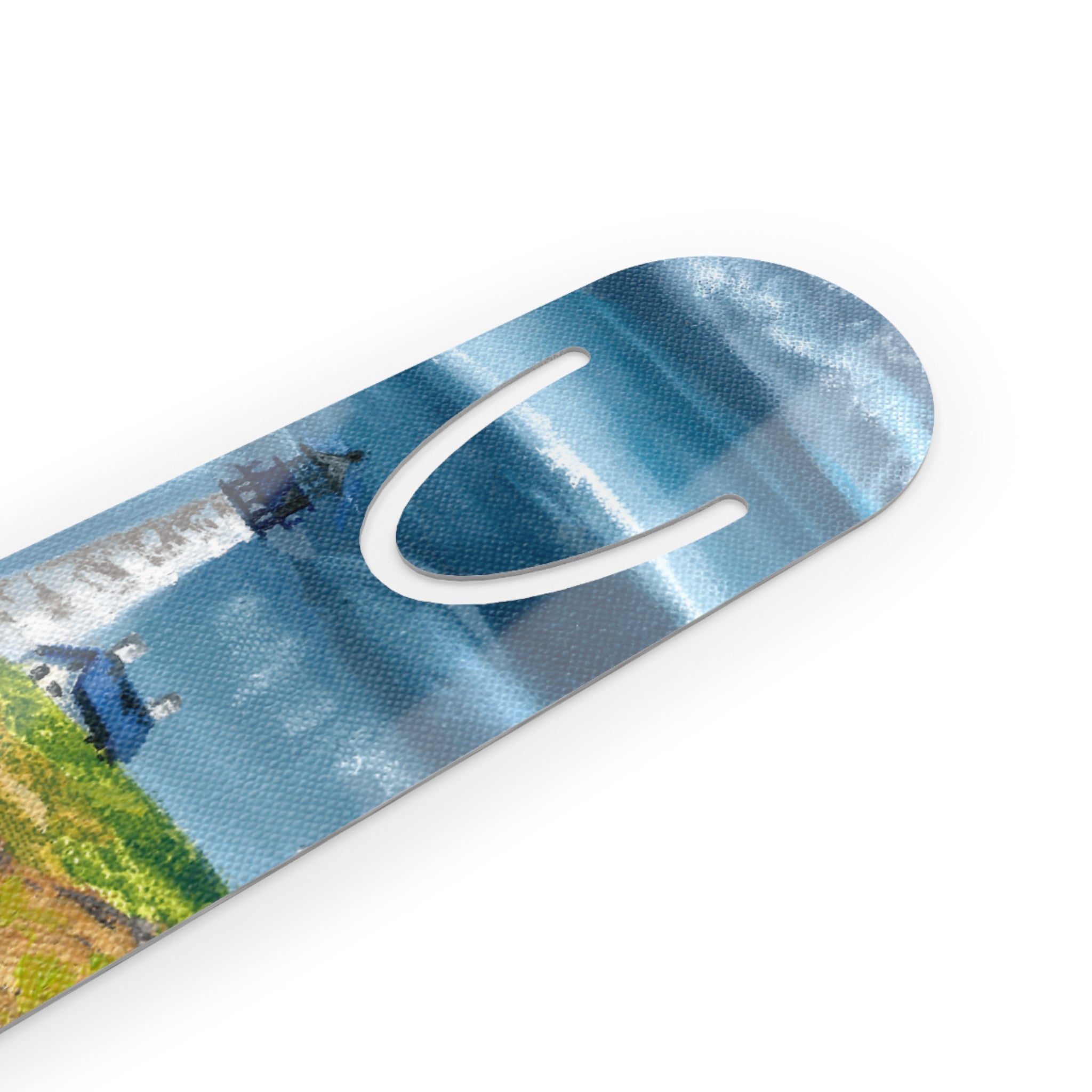 Lighthouse Coastal Metal Bookmark — Nautical Ocean Reading Accessory